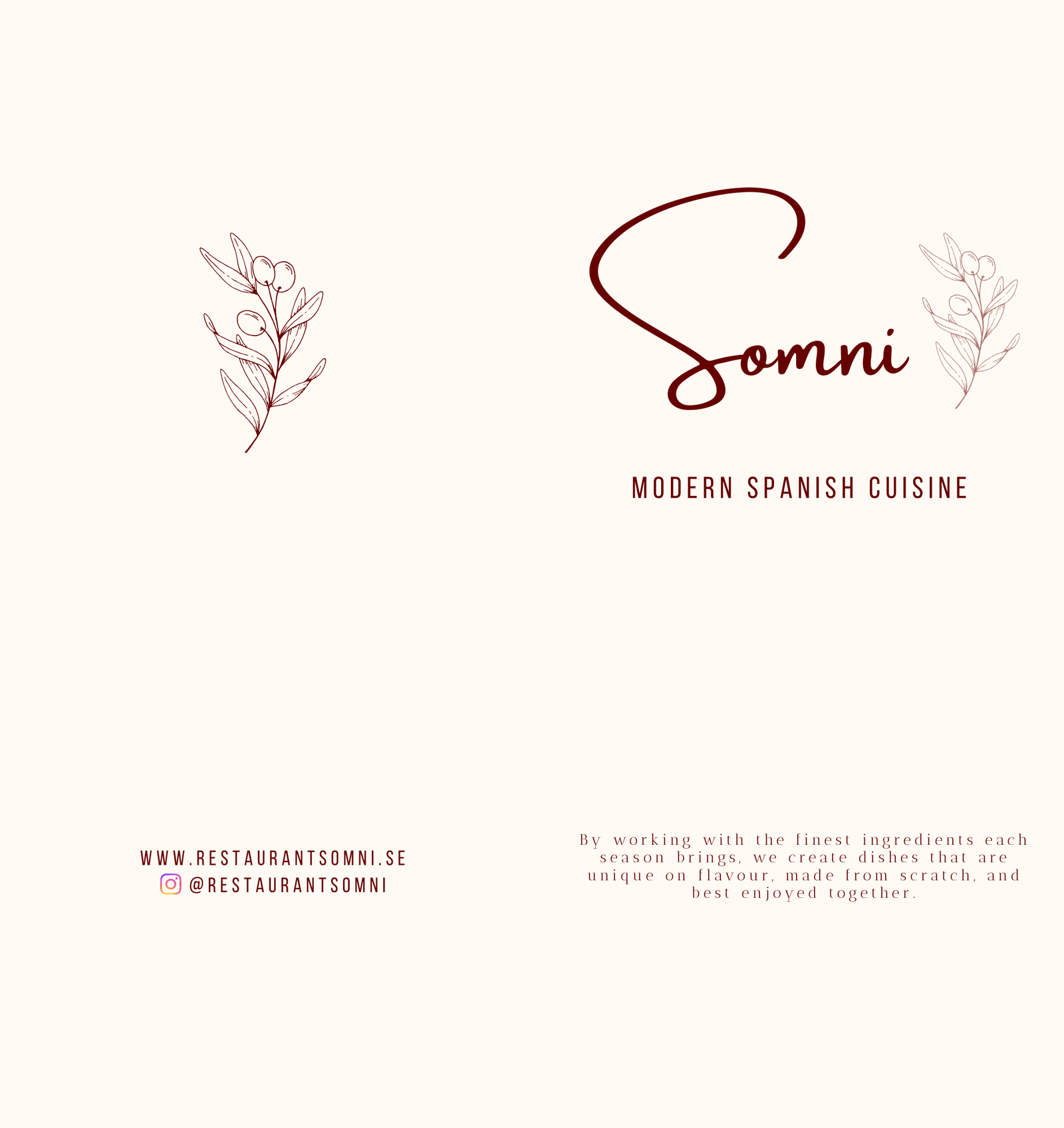 Somni Menu Page 1